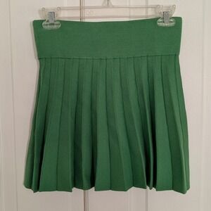 Minnie Rose Pleated Knit Skirt Skort XS Preppy Tennis Golf Academia St Paddy Day